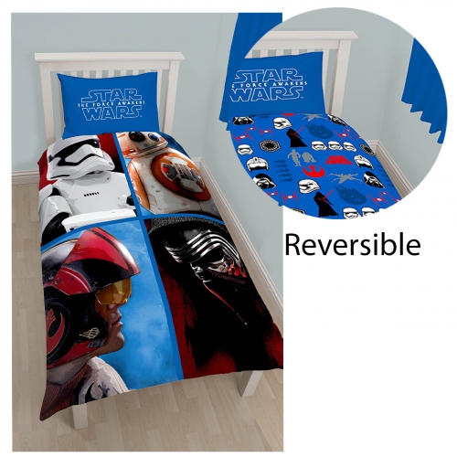 Star Wars Reversible 'Divider' Panel Single Bed Duvet Quilt Cover Set