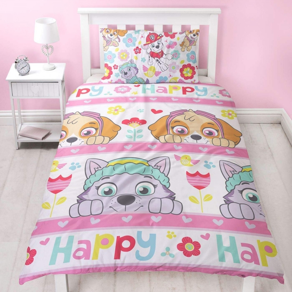 Paw Patrol Bright Rotary Single Bed Duvet Quilt Cover Set