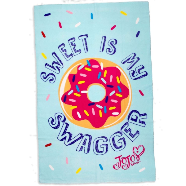 Jojo Siwa 'Sweet Is My Swagger' Bows Panel Fleece Blanket Throw