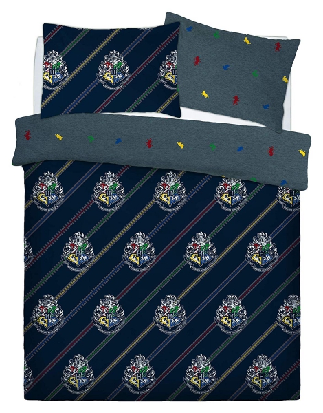 Harry Potter House Colours Panel Double Bed Duvet Quilt Cover Set