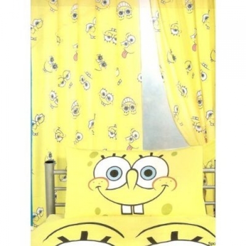 Spongebob Squarepants 'Smiles' 66 X 54 inch Drop Curtain Pair