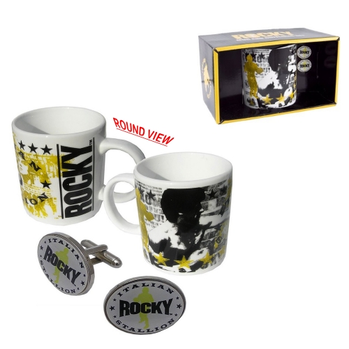 Rocky 'Italian Stallion' Mug and Cufflinks Box Gift Set