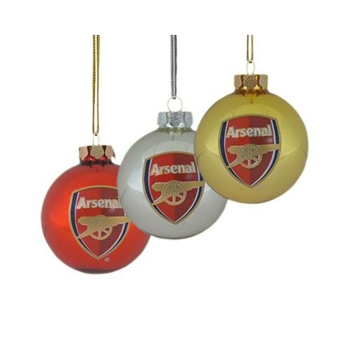 Arsenal Fc Football Baubles Official Christmas