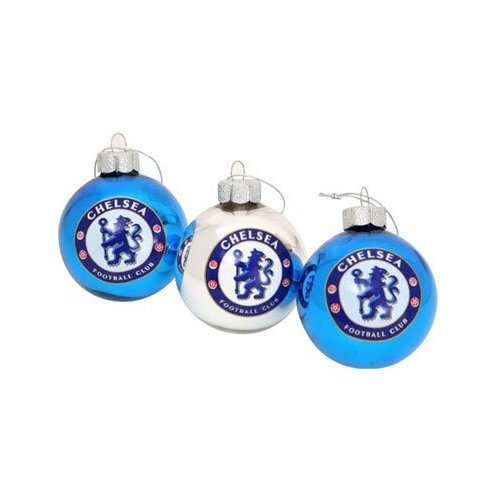 Chelsea Fc Football Baubles Official Christmas