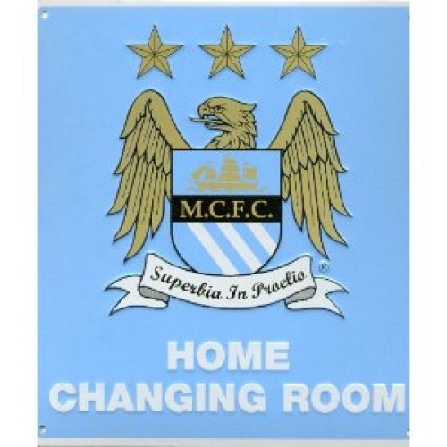 Manchester City Fc Football Home Changing Room Sign Official Board