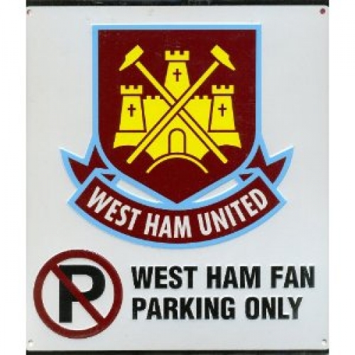 West Ham Fc Football No Parking Sign Official Board