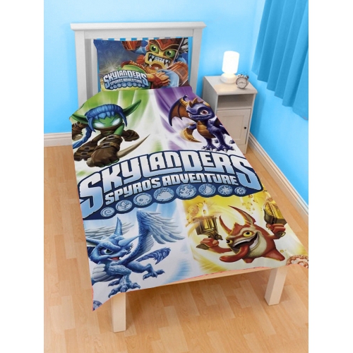 Skylanders Spyro'S Adventure ' Portal of Power' Reversible Panel Single Bed Duvet Quilt Cover Set
