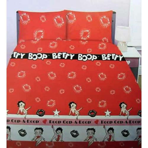 Betty Boop Lips Rotary Double Bed Duvet Quilt Cover Set