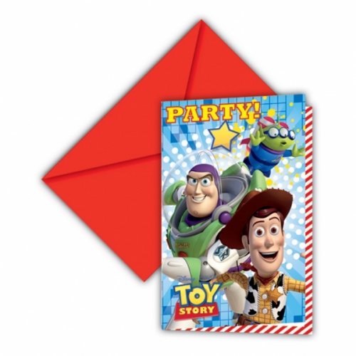 Disney Toy Story Star Power 6 Pack Party Invitations Accessories
