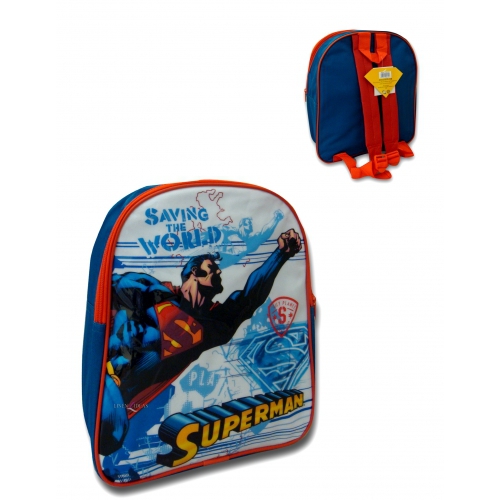 Superman 'Save The World' Pvc Front School Bag Rucksack Backpack