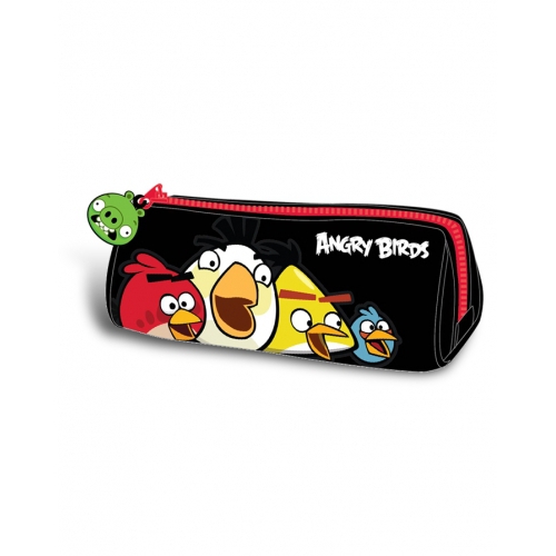 Angry Birds Black '2 Pocket' Pencil Case Stationery 5701359672508