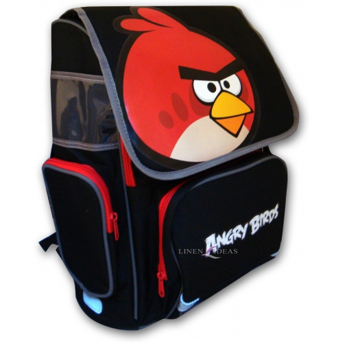 Angry Birds Black School Bag Rucksack Backpack