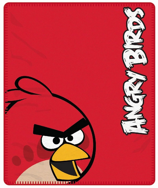 Angry Birds Red Panel Fleece Blanket Throw