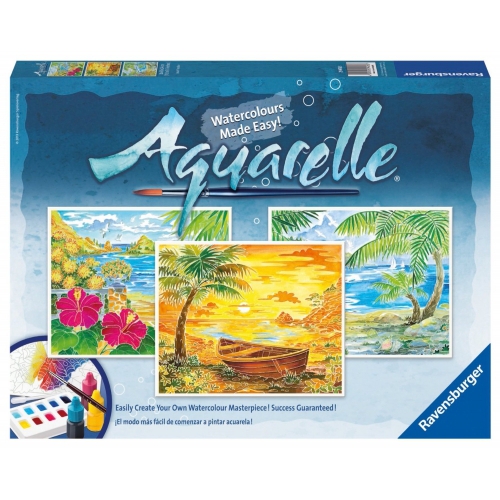 Aquarelle Maxi 'Beach Paradise' Watercolor Stationery