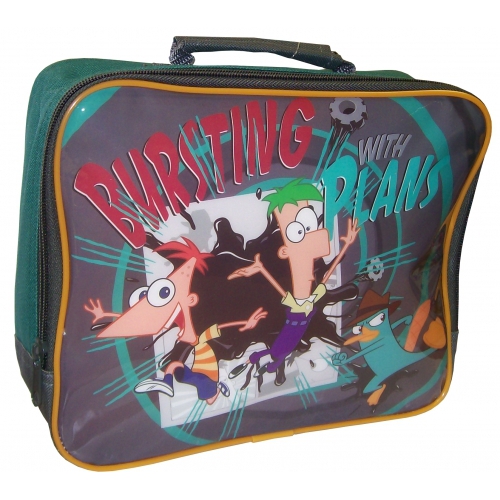 Phineas & Ferb 'Bursting with Plans' School Rectangle Lunch Bag