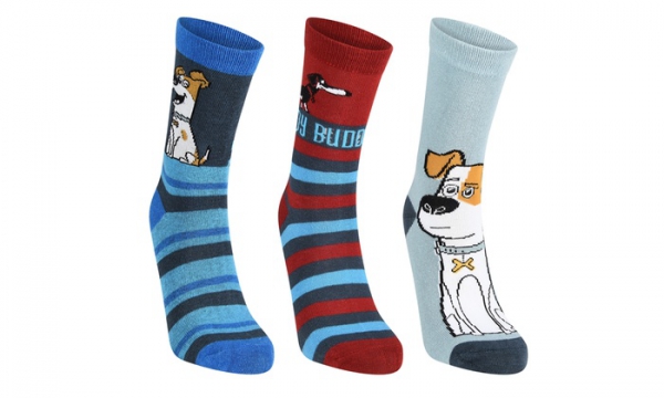 The Secret Life of Pets 3 Pk Socks 9-11.5 Size