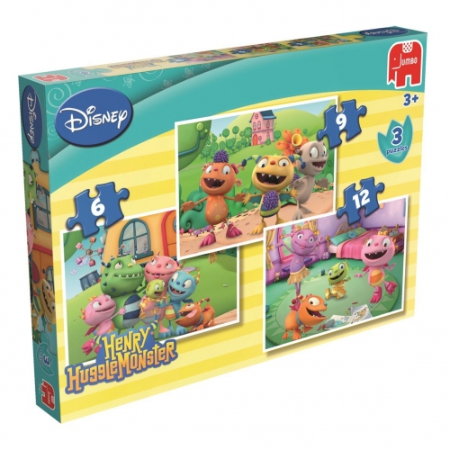 Disney Henery Huggle Monster 6 9 12 Piece 3 Jigsaw Puzzle Game