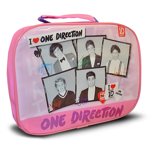 One Direction 'I Love 1d' Pink School Rectangle Lunch Bag