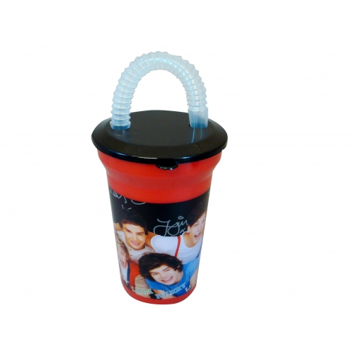 One Direction Red Twisty Straw Tumbler