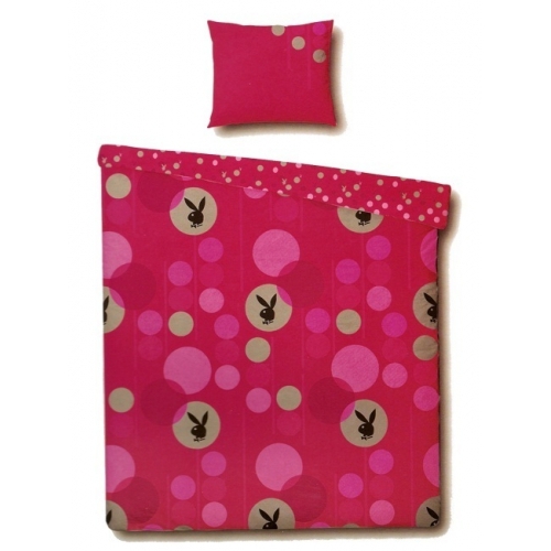 Playboy Bunny Spots Rotary Single Bed Duvet Quilt Cover Set