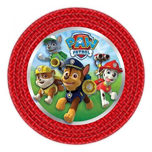 Nickelodeon Paw Patrol 8 Pack 'Round 9 Inch' Plates Party Accessories