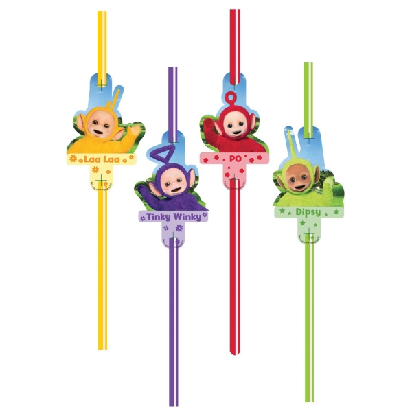 Teletubbies 8 Pack Straw Party Accessories