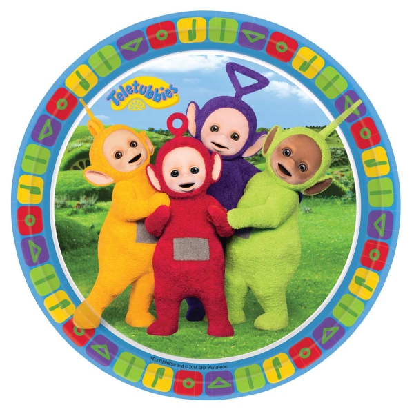 Teletubbies '7 Inch' 8 Pack Plates Party Accessories