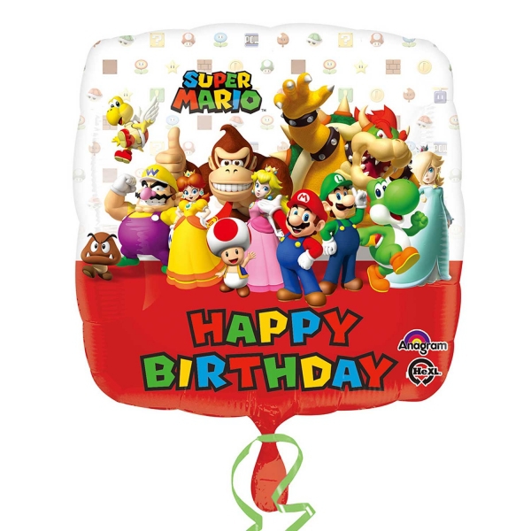 Super Mario 'Square' 17 inch Balloon Party Accessories