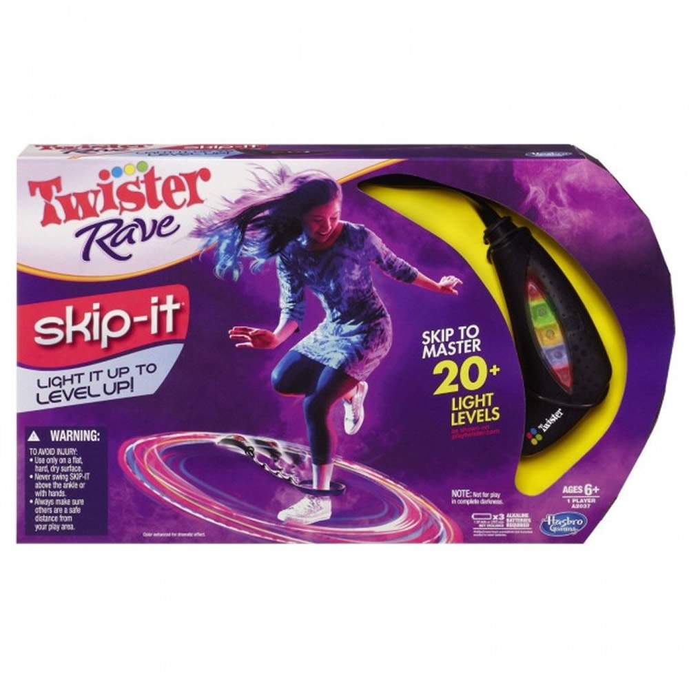 Hasbro Gaming Twister Rave Black Skip It Toy