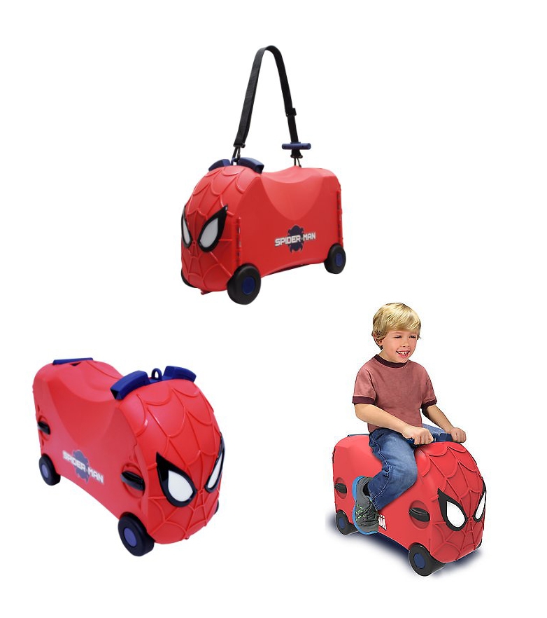 Marvel Ultimate 'Spiderman' Pull Along Suitcase Hand Luggage Ride on Toy Box Ages 3 To 6 Years