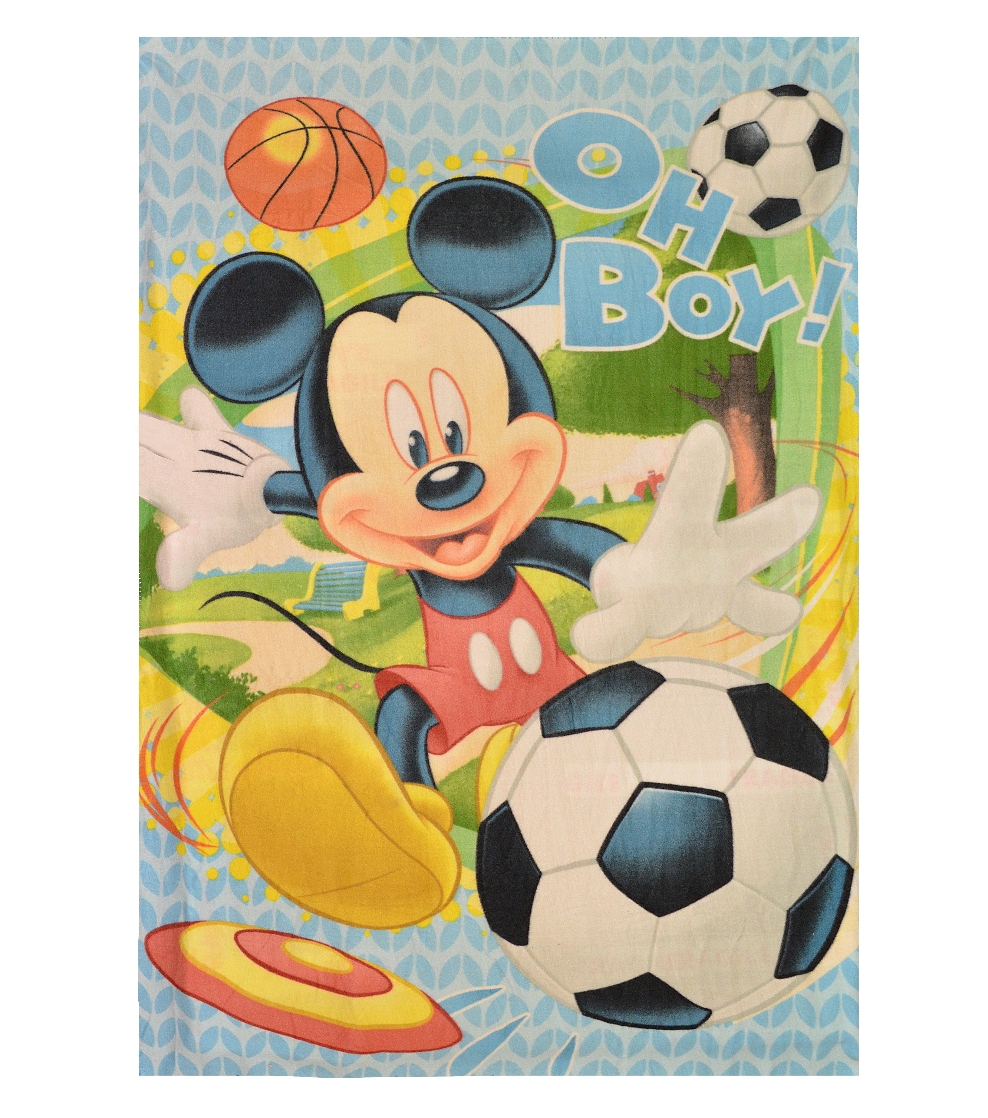 Disney Mickey Mouse 'Oh Boy' Fleece Panel Blanket Throw