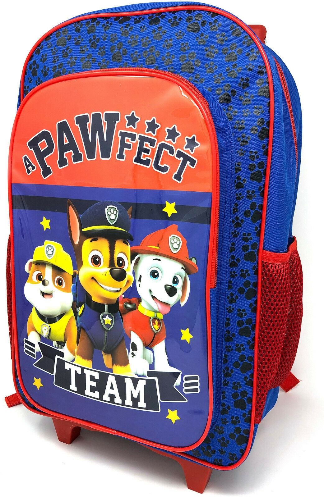 Paw Patrol Blue Luggage Deluxe School Travel Trolley Roller Wheeled Bag