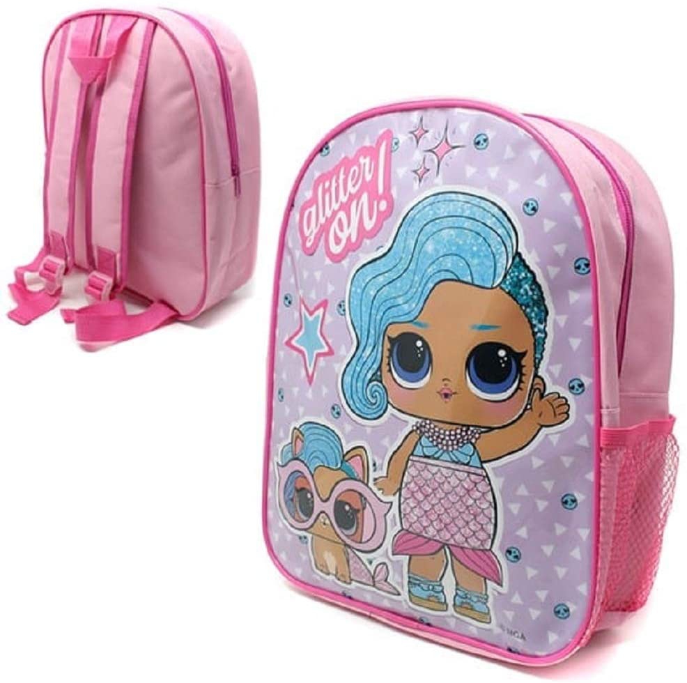 Lol Surprise Glitter on Plain School Bag Rucksack Backpack