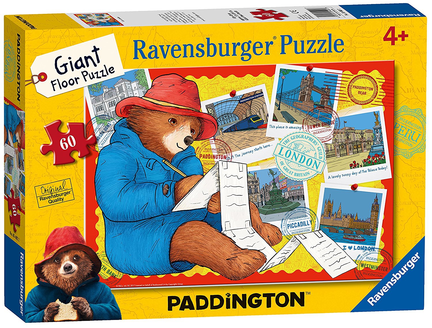 Paddington Bear Giant Floor 60 Piece Jigsaw Puzzle Game