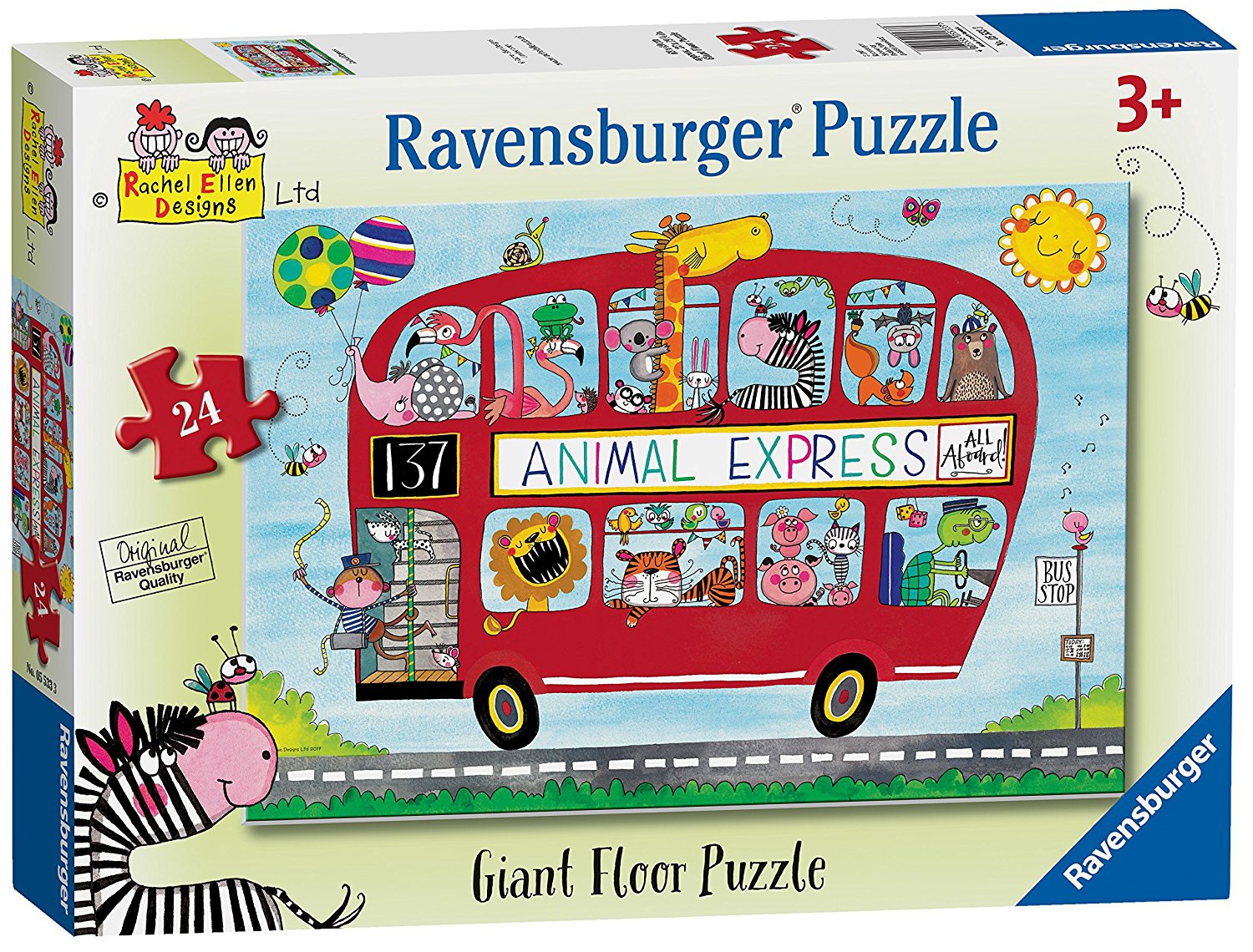 Rachel Ellen Animal Express 24 Piece Jigsaw Puzzle Game