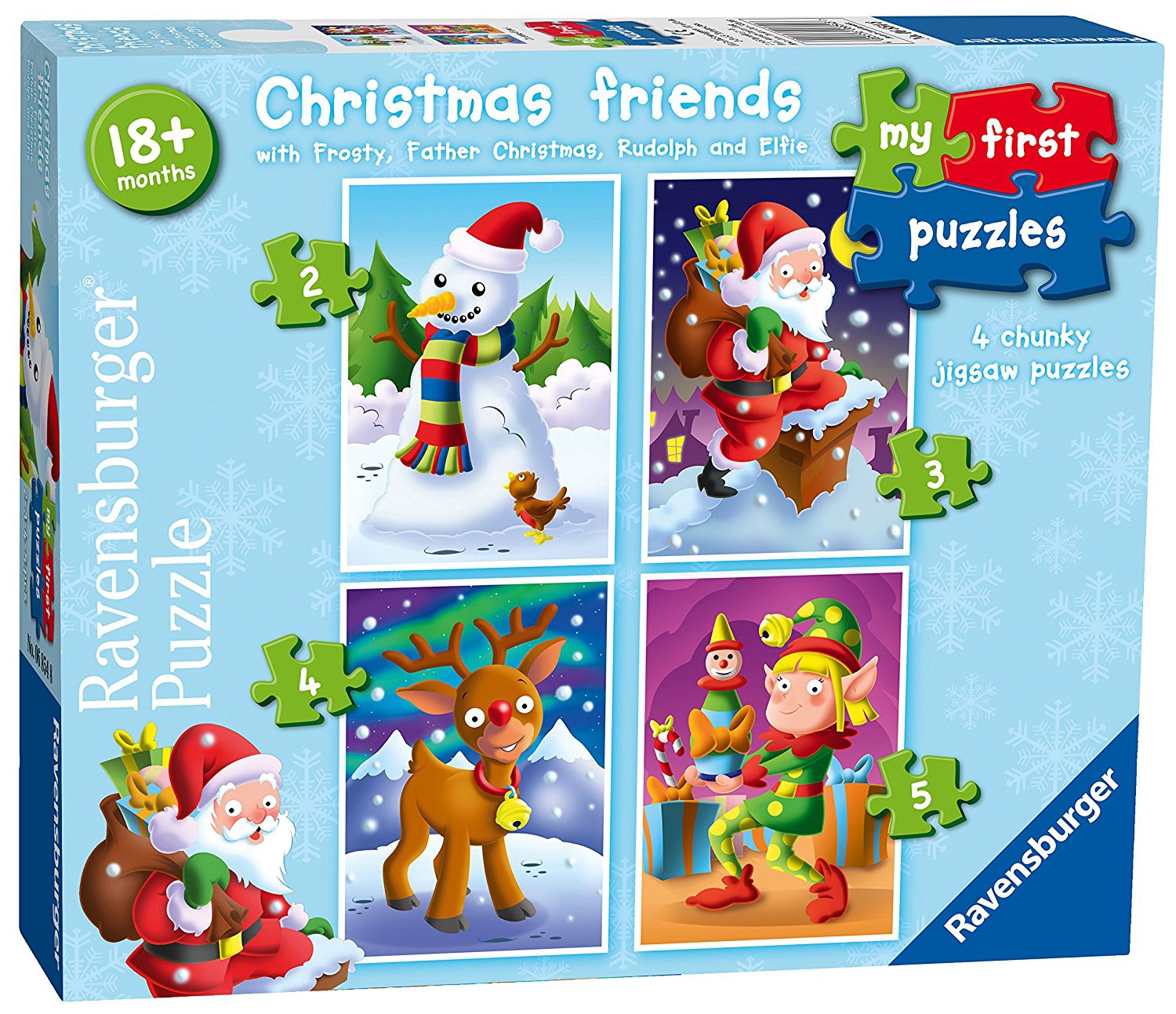Christmas Friends My First 2 3 4 5 Piece Jigsaw Puzzle Game
