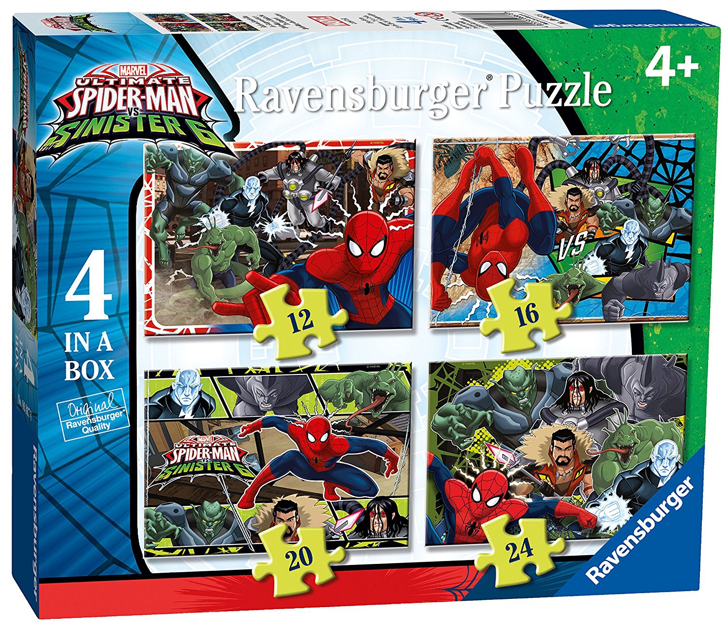 Ultimate Spiderman vs Sinister 6 12 16 20 24 Piece 4 Jigsaw Puzzle Game