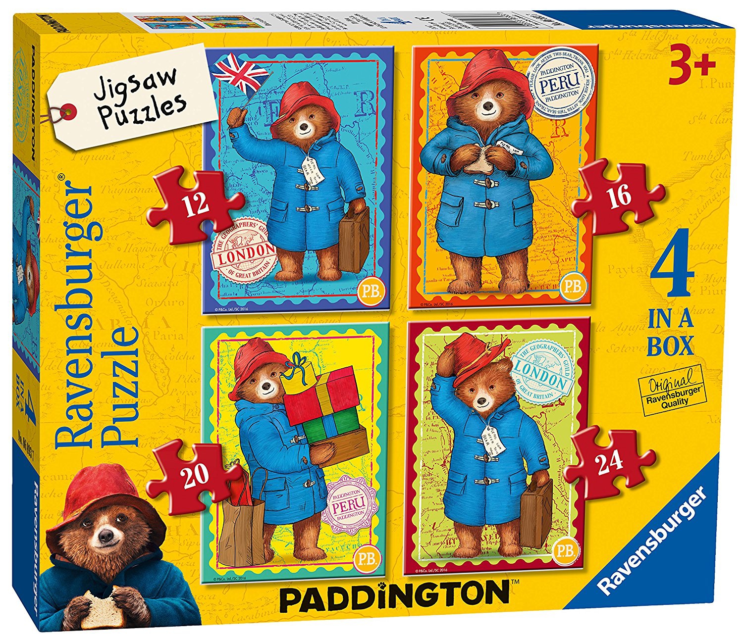 Paddington Bear 12 16 20 24 Piece 4 Jigsaw Puzzle Game