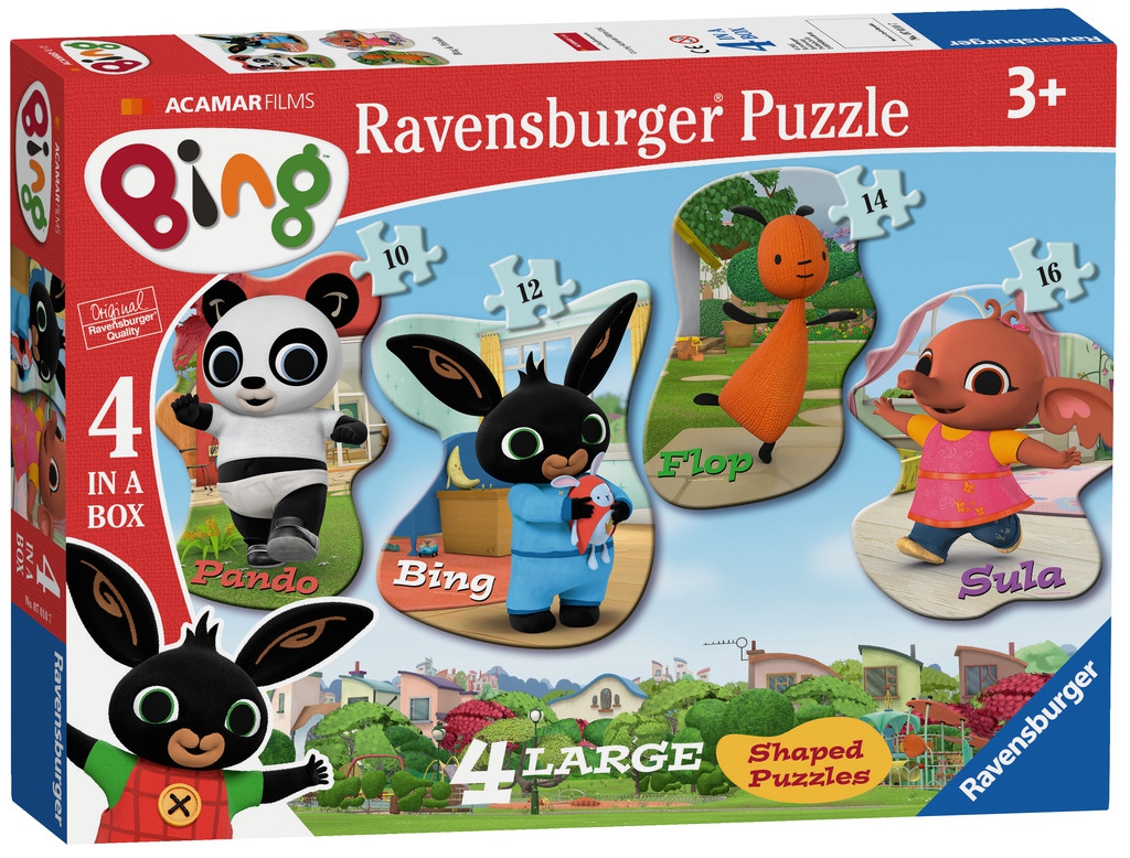 Bing Bunny 10 12 14 16 Piece 4 Jigsaw Puzzle Game
