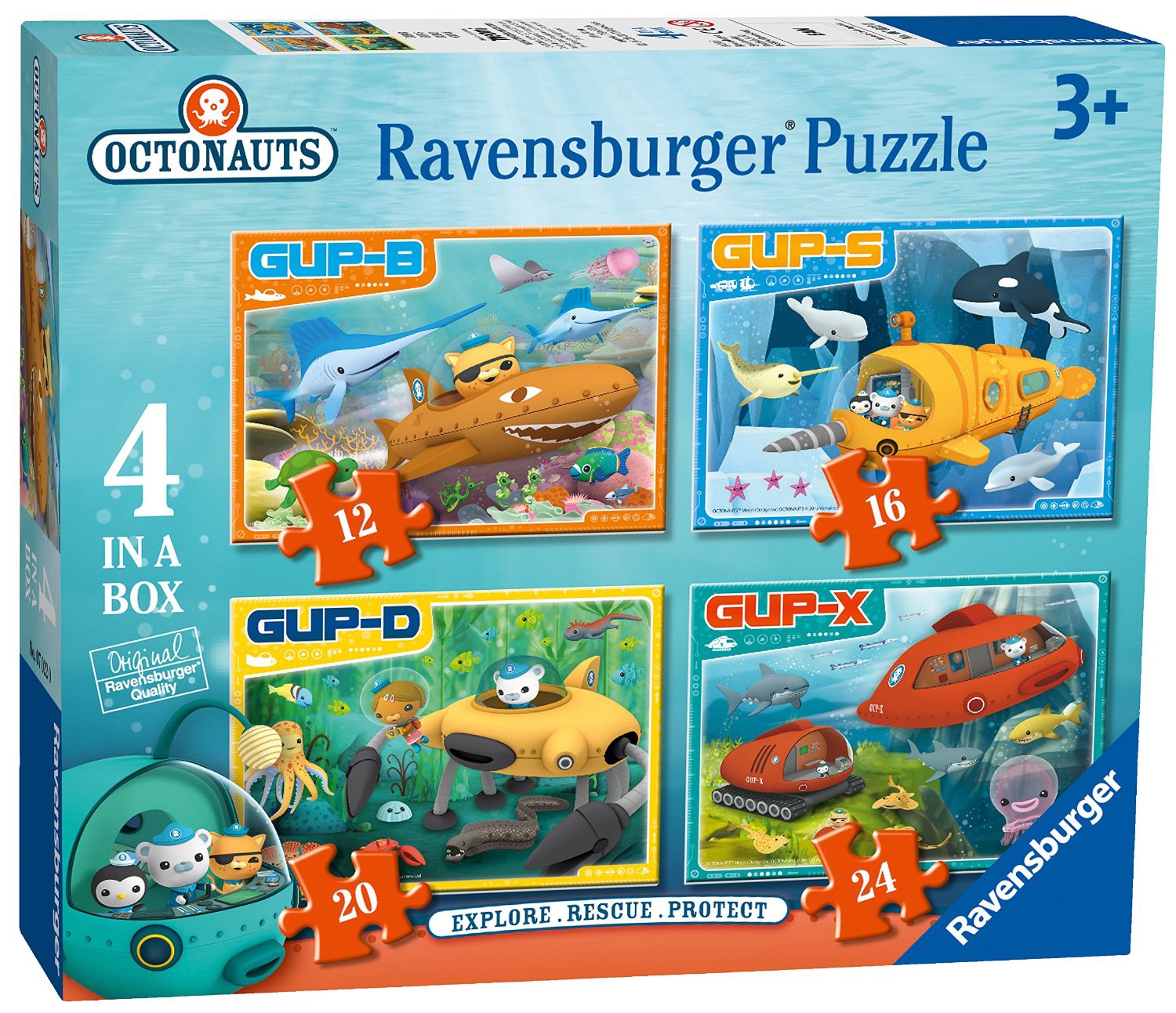 Octonauts 'Rescue' 12 16 20 24 Piece 4 Jigsaw Puzzle Game