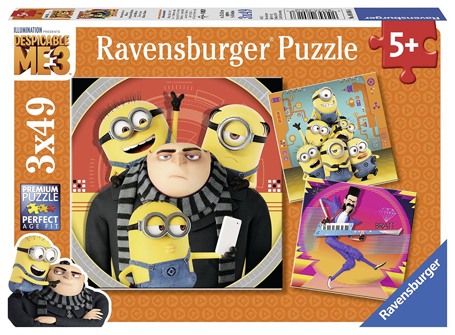 Despicable Me 3 'Minions' 3x49 Piece Jigsaw Puzzle Game