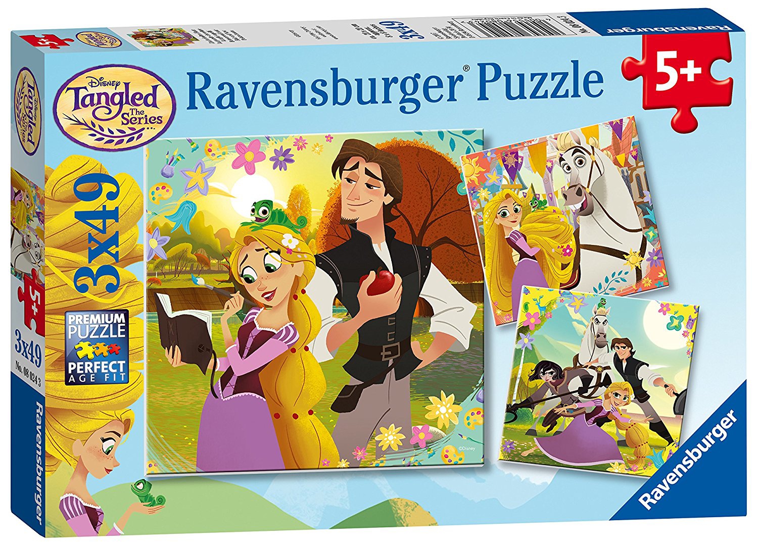 Disney Princess Rapunzel 'Tangled' 3x49 Piece Jigsaw Puzzle Game