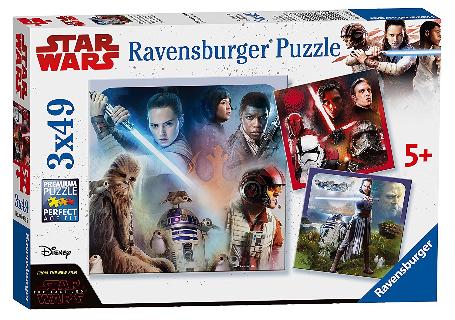 Disney Star Wars 'The Last Jedi' 3x49 Piece Jigsaw Puzzle Game