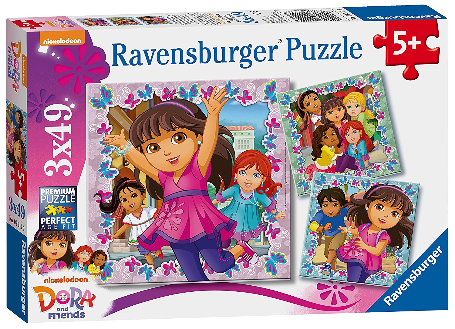 Dora and Friends 3x49 Piece Jigsaw Puzzle Game