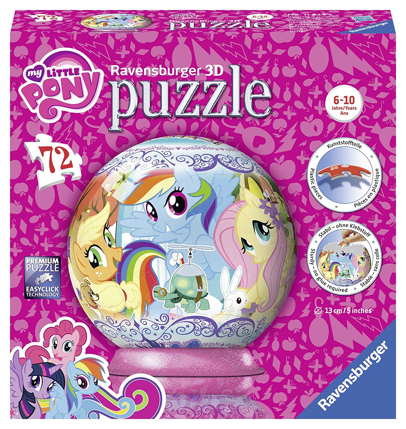 My Little Pony 'Friends' 3d 72 Piece Ball Jigsaw Puzzle Game