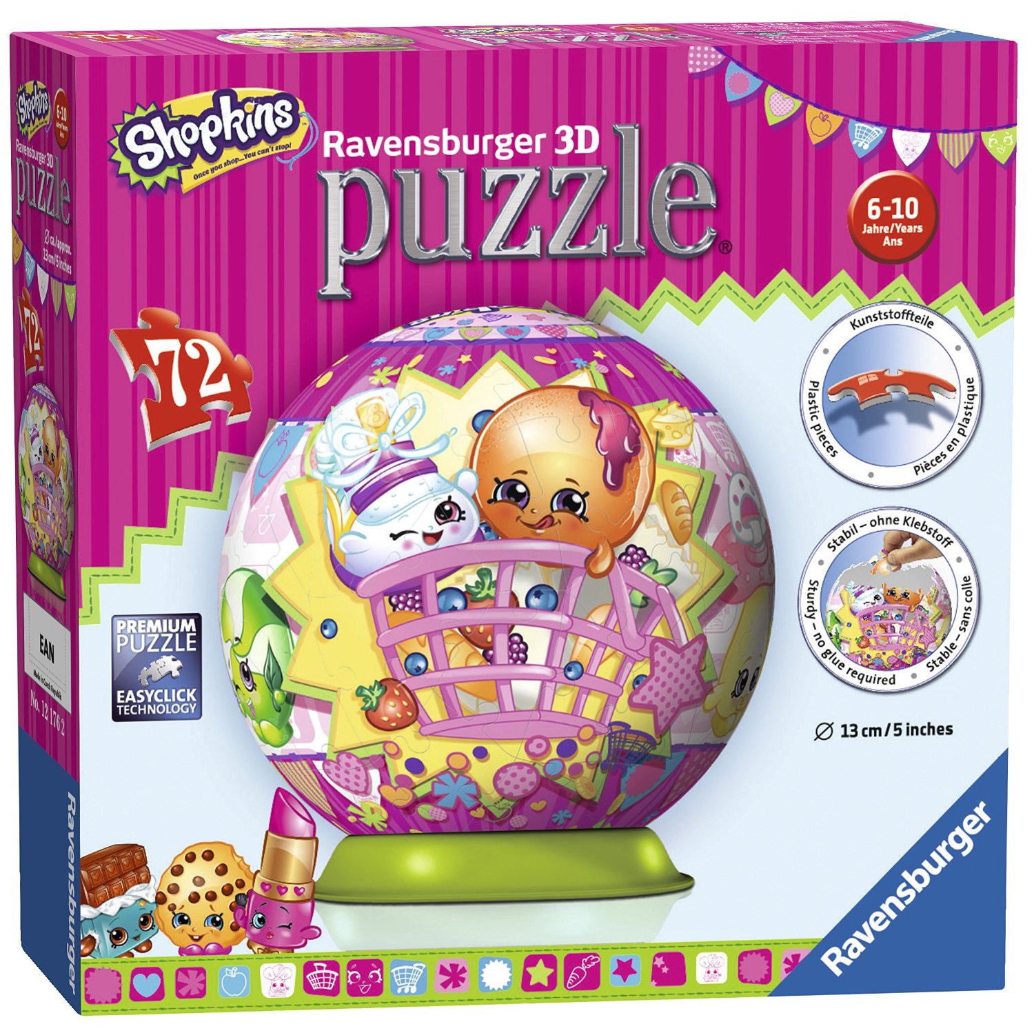 Shopkins 72 Piece '5 inch 3d' Ball Jigsaw Puzzle Game