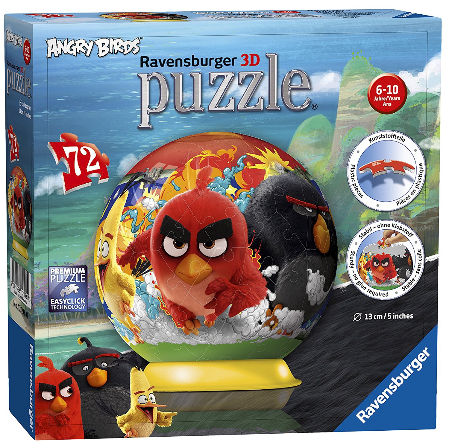 Angry Birds '72 Piece 3d' Ball Jigsaw Puzzle Game