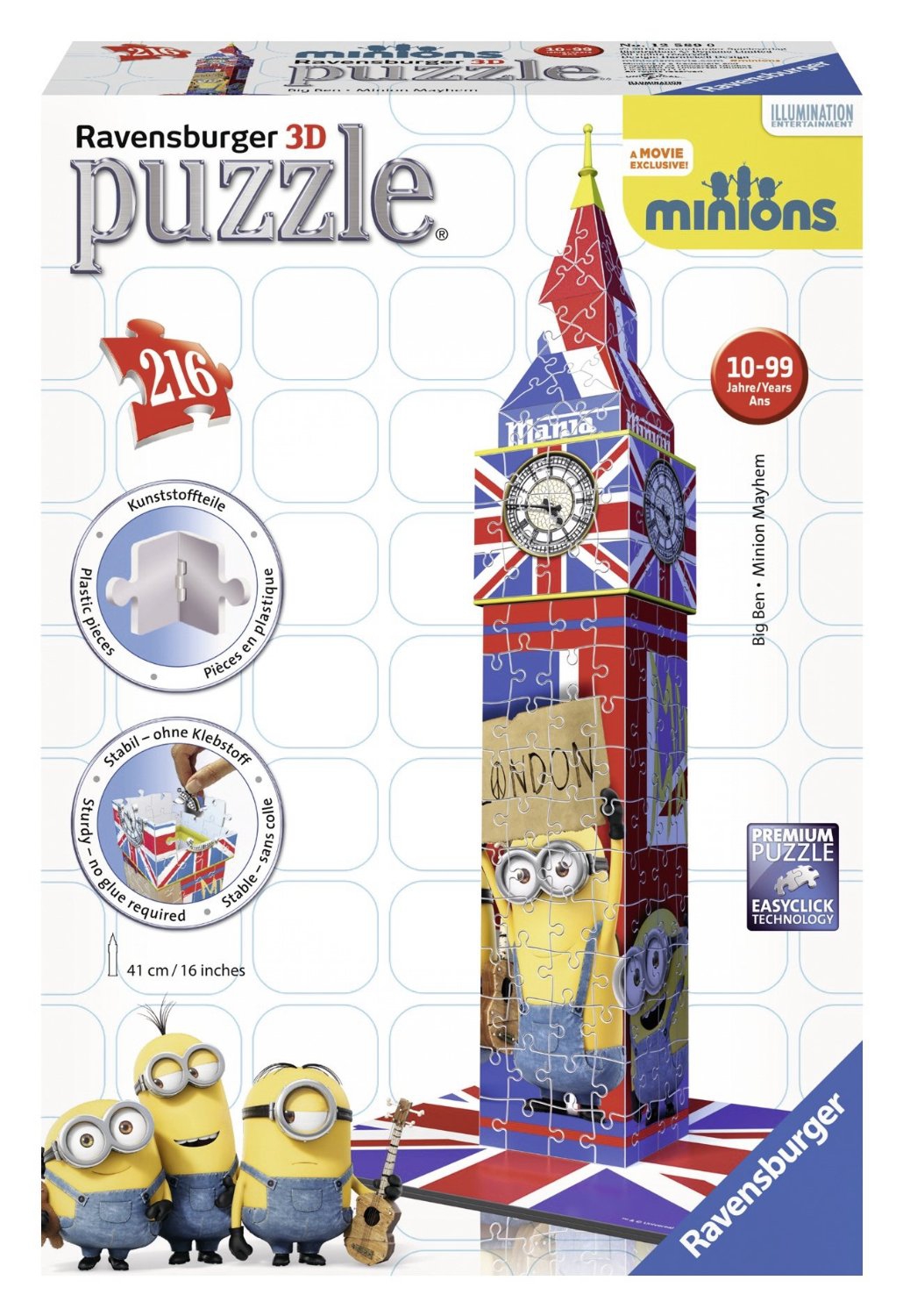 Minions 'Big Ben' 3d Tower 216 Piece Puzzle