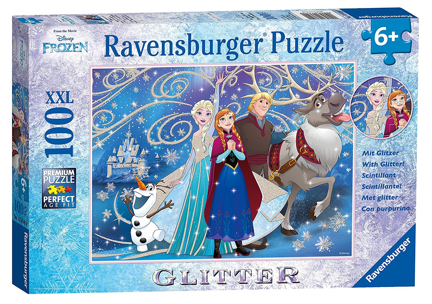 Disney Frozen 'Glitter' XXL 100 Piece Jigsaw Puzzle Game