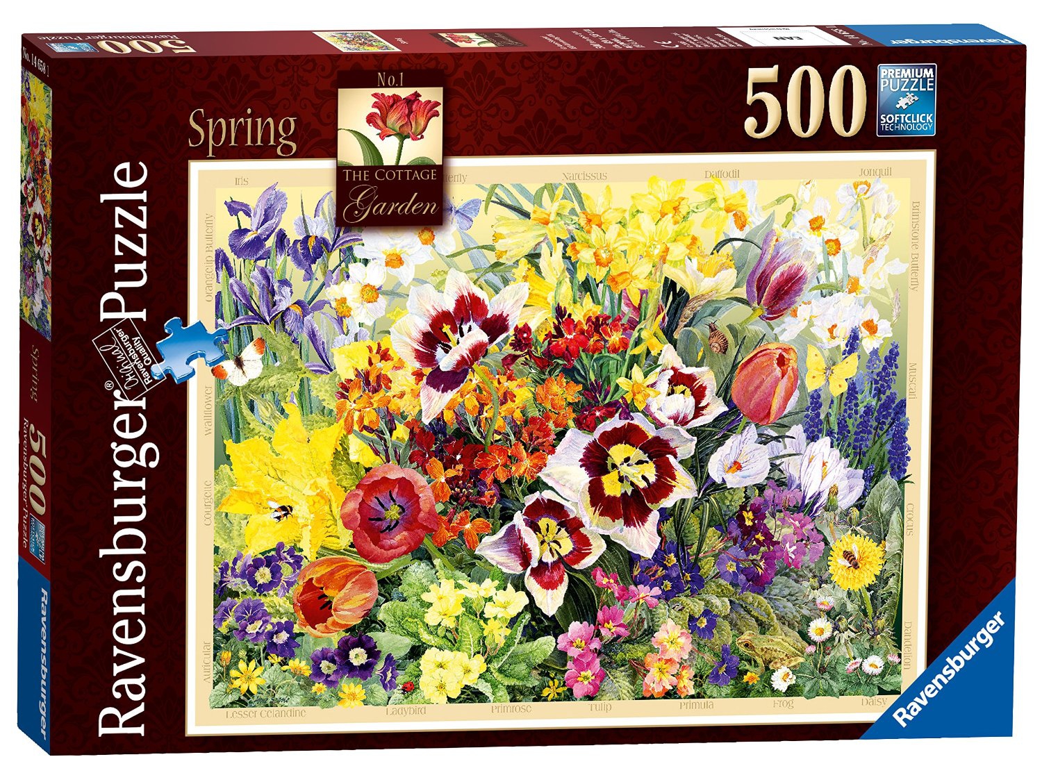 Ravensburger 'The Cottage Garden Spring' 500 Piece Jigsaw Puzzle Game